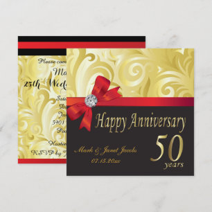 Invitación Feliz 50 Aniversario   Remolinos de Oro