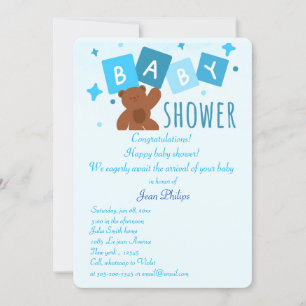 invitación feliz a la ducha de bebé