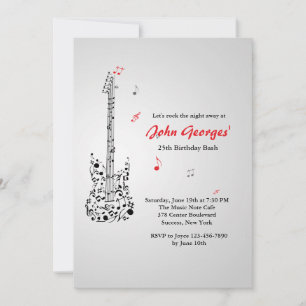 Invitación feliz a la guitarra