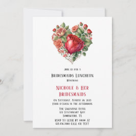 Invitación Feliz almuerzo para Rosas de San Valentín