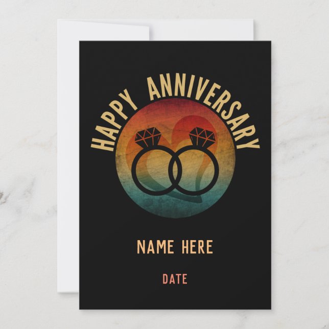 Invitación feliz aniversario  (Anverso)