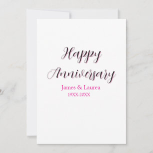 Invitación Feliz aniversario boda nombre fecha año simple mi