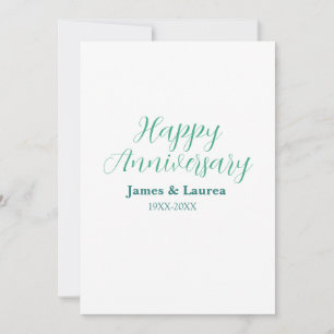 Invitación Feliz aniversario boda nombre fecha año simple mi