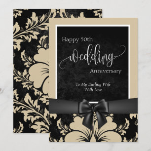 Invitación Feliz aniversario de bodas número 50