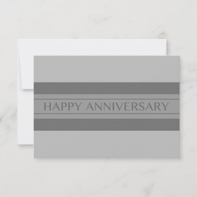 Invitación feliz aniversario de rayas (Anverso)