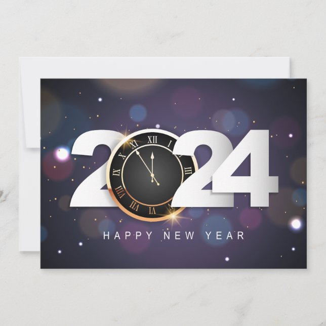 Invitación Feliz Año Nuevo 2024 (Anverso)