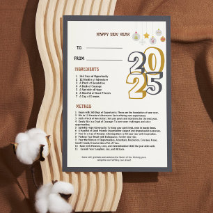 Invitación Feliz Año Nuevo 2025   Receta de un año asombroso