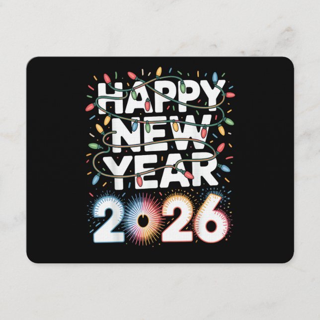 Invitación Feliz Año Nuevo 2026 (Anverso)