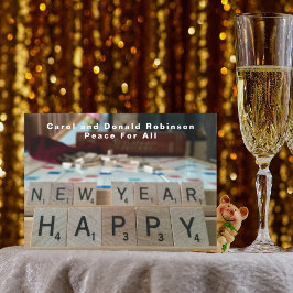 Invitación Feliz Año Nuevo Celebración de la Frase del Juego