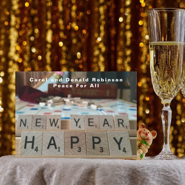Invitación Feliz Año Nuevo Celebración de la Frase del Juego  (Subido por el creador)