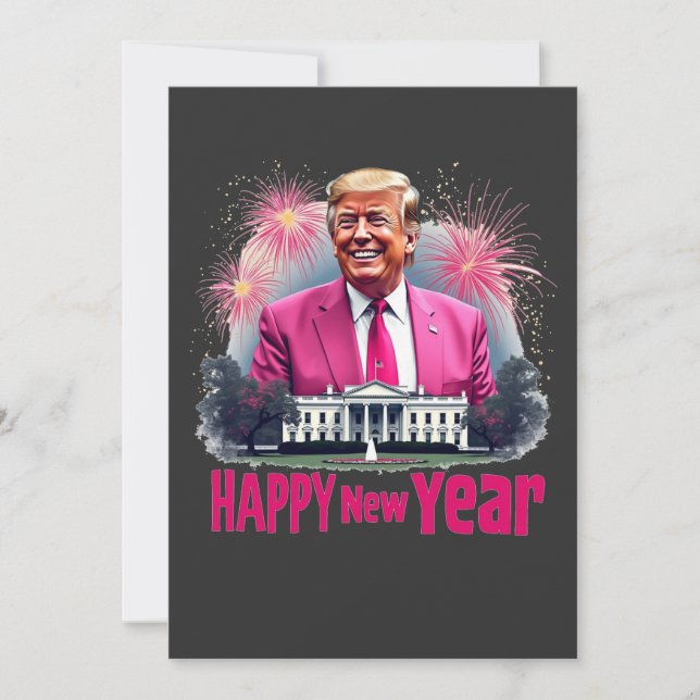 Invitación Feliz Año Nuevo Día de la Inauguración de Trump 20 (Anverso)