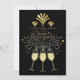 Invitación Feliz Año Nuevo Fiesta