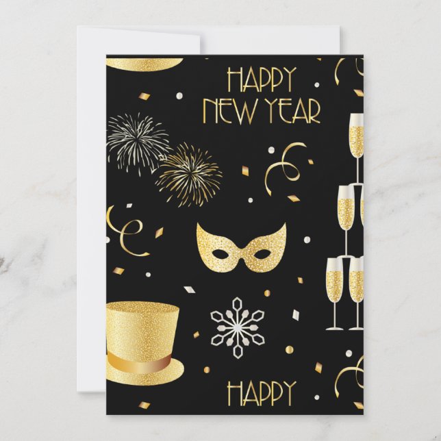 Invitación Feliz Año Nuevo GB (Anverso)