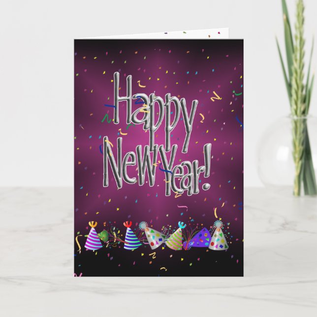 Invitación ¡FELIZ AÑO NUEVO! Imagen de texto (Anverso)