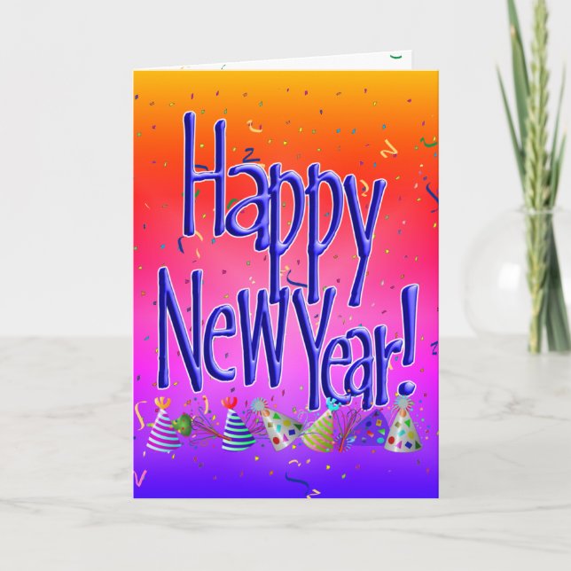 Invitación ¡FELIZ AÑO NUEVO! Imagen de texto (Anverso)