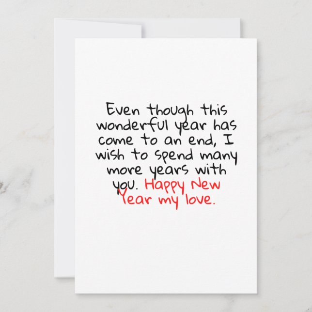 INVITACIÓN FELIZ AÑO NUEVO MI AMOR (Anverso)