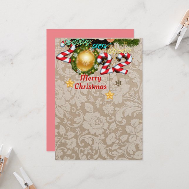 Invitación Feliz Año Nuevo, Navidades, 2022 (Anverso/Reverso In Situ)