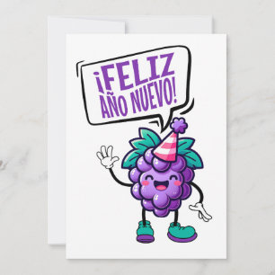 Invitación Feliz Año Nuevo Uvas Año Nuevo Feliz Español