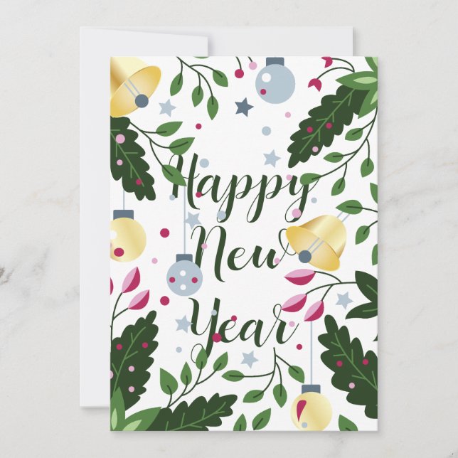 Invitación Feliz Año Nuevo y Feliz Navidad (Anverso)