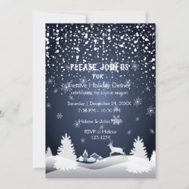 Invitación Feliz Año Nuevo y fiesta de Navidades
