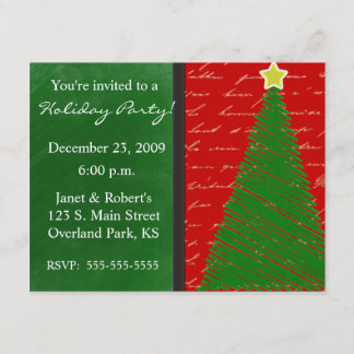 Invitación Feliz árbol de navidad