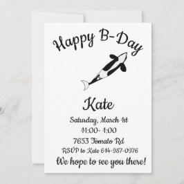 Invitación Feliz B-day Orca Whale
