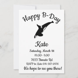 Invitación Feliz B-day Orca Whale