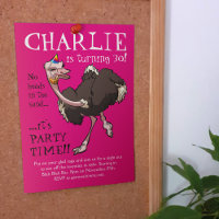 Feliz baile de avestruz en Personalizado Gorra Fie
