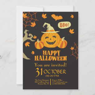 Invitación Feliz bebida de calabaza de Halloween Comer Bebida