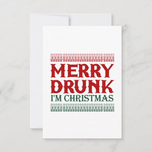 Invitación Feliz Borracho Soy Navidad (Anverso)