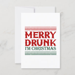 Invitación Feliz Borracho Soy Navidad