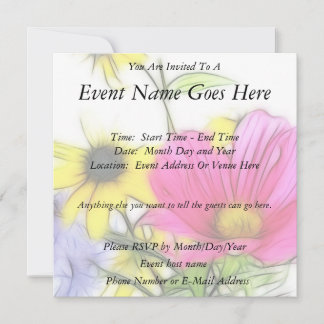 Invitación Feliz Bouquet de flores