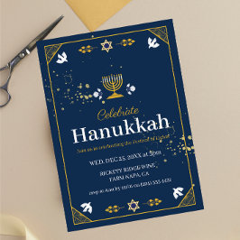Invitación ¡Feliz celebración de Hanukkah!"