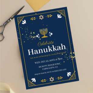 Invitación ¡Feliz celebración de Hanukkah!"
