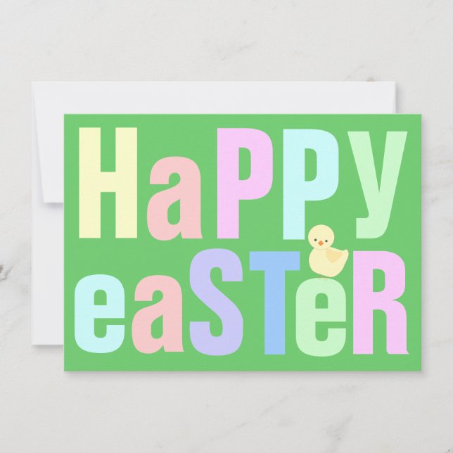 Invitación Feliz cena de Pascua (Anverso)