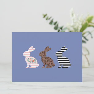 Invitación Feliz Conejo Conejo Conejo Conejo Conejo de Leopar