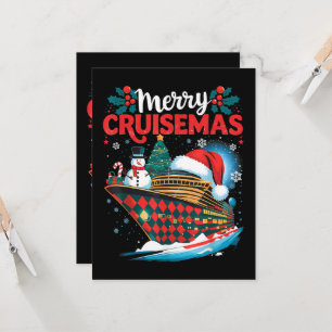 Invitación Feliz Crucero de Navidad Divertida Familia Navidad