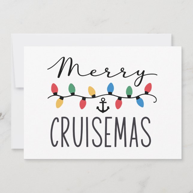 Invitación Feliz Crucero de Navidad Familiar  (Anverso)