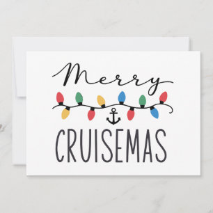 Invitación Feliz Crucero de Navidad Familiar Viaje de Navidad