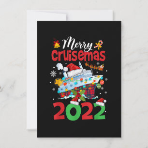 Invitación Feliz Crucero Divertido Santa Cuadros Navidad