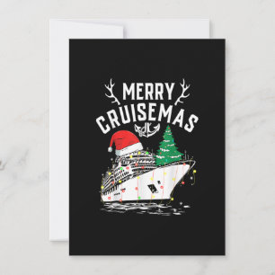 Invitación Feliz Crucero Navidad 2022 Gorro de Santa Reno Nav