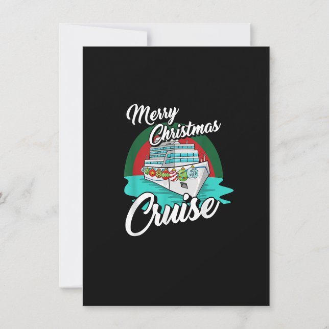 Invitación Feliz crucero navideño Pajama Guay X-Mas Vacacione (Anverso)
