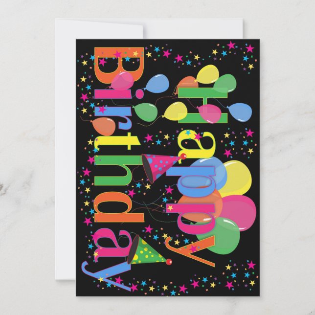 Invitación Feliz cumpleaños (Anverso)