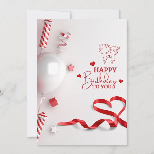 Invitación Feliz cumpleaños (Anverso)