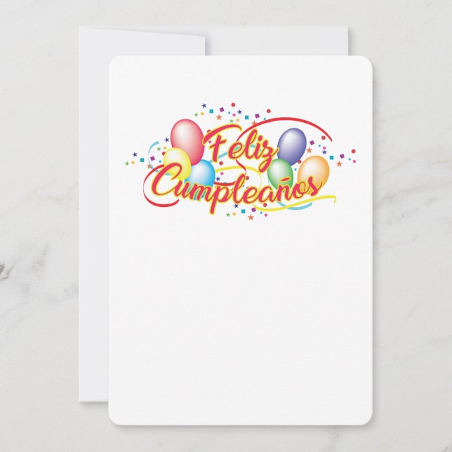 Invitación Feliz cumpleaños (Anverso)
