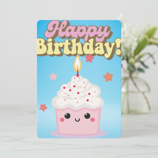 INVITACIÓN FELIZ CUMPLEAÑOS (Anverso de pie)