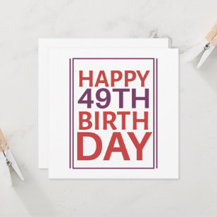 Invitación Feliz cumpleaños 49.