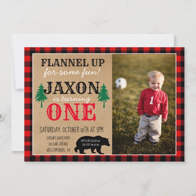 Invitación Feliz cumpleaños a la fiesta de Camper Boy Photo (Anverso)