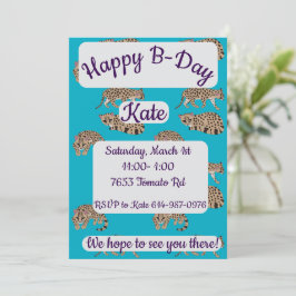 Invitación Feliz cumpleaños a los margay