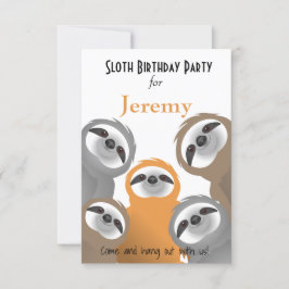 Invitación Feliz cumpleaños a Sloths
